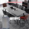 DT12 灰雲石紋 岩板餐桌/飯枱+椅子套裝 Sintered Stone Dinning Table Set 板厚27mm 岩板抗擊防刮耐磨耐熱