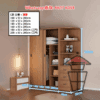 CB216 柚木色 木製趟門衣櫃 (高200cm +頂櫃40cm) Tall Wardrobe (Sliding Doors) - Image 4