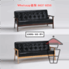 SF43 人造油蠟皮梳化 Waxy PU Leather Sofa 復古拉鈕面 實木卯榫支架 - Image 5