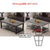 CT13 (B款 雙層) 簡約長方形岩板茶几 Sintered Stone Coffee Table 單層/雙層 黑白支架 - Image 5