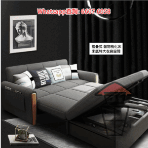 SF10 又係 Sofa 又係床 摺叠式布藝梳化床 Sofa Bed with Storing Capacity 可拆洗