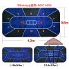 GM002 德州撲克桌墊 Blue Texas Poker Mat 藍色 橡膠仿絨面 - Image 3
