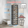 SR60-A 免安裝 瞬間成形透明鞋盒 磁貼掩門 摺疊收藏 黑白兩色 Foldable Shoes Rack - Image 7