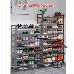 SR62 楠竹製品 多層可移動鞋架 Bamboo Shoes Rack with wheels
