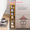 CB97 實用窄身單門竹木系典雅座地多層置物架 Wooden/Bamboo Multi-storey Cupboard - Image 8