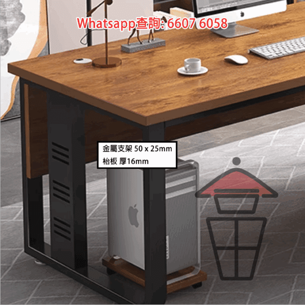 DK04 仿古木書枱 Long Wooden Desk/Conference Table - Image 9