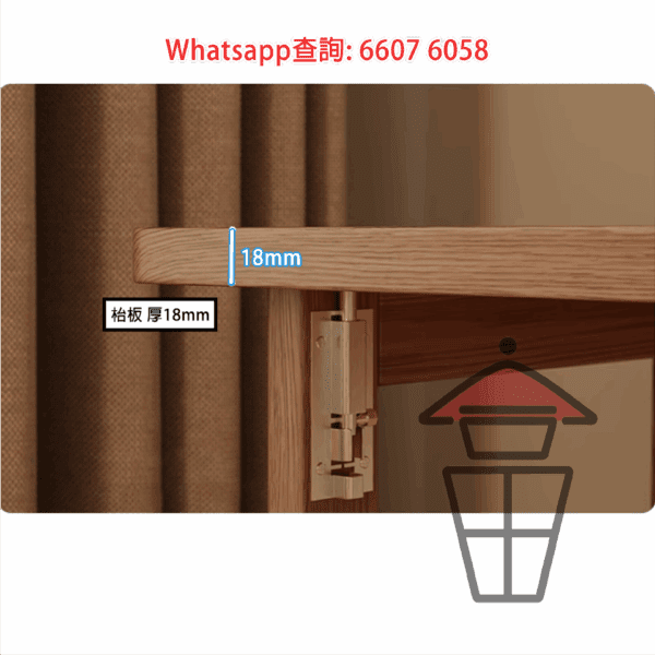 DK20 橡膠實木 摺疉書枱 Solid Wood Folding Desk (Rubber Wood) - Image 7