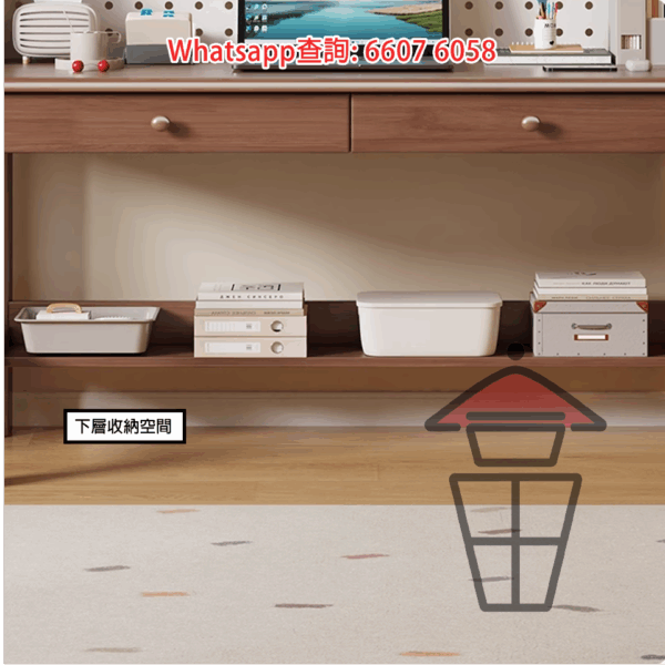 DK21 實木書桌 書架+洞洞板 收納特強 Wooden Desk with Bookshelf - Image 8