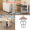 DT03 (全黑石紋) 小型三折多功能餐枱/蝴蝶桌 Foldable Dinning Table/Butterfly Table - Image 4