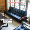 SF43 人造油蠟皮梳化 Waxy PU Leather Sofa 復古拉鈕面 實木卯榫支架 - Image 11