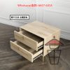 CB01 人造皮面 實木床頭櫃/案桌 Chest of Drawers/Bedside Table (Solid Wood) 雙層櫃桶 - Image 10