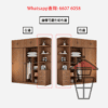 CB216 柚木色 木製趟門衣櫃 (高200cm +頂櫃40cm) Tall Wardrobe (Sliding Doors) - Image 9