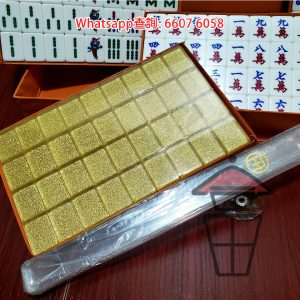 GM801 台灣牌 金水晶 Taiwan Mahjong Golden (#31mm) 144隻+百搭/空白 共152張 [一條龍: 麻將+枱+籌碼]