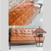 SF43 人造油蠟皮梳化 Waxy PU Leather Sofa 復古拉鈕面 實木卯榫支架 - Image 9