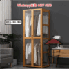 CB169 無竹令人俗 清雅楠竹系 雙門座地衣櫃(掛衣) 長虹透明門 Wooden/Bamboo Wardrobe - Image 2
