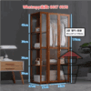 CB169 無竹令人俗 清雅楠竹系 雙門座地衣櫃(掛衣) 長虹透明門 Wooden/Bamboo Wardrobe - Image 9