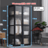 CB169 無竹令人俗 清雅楠竹系 雙門座地衣櫃(掛衣) 長虹透明門 Wooden/Bamboo Wardrobe - Image 7