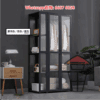 CB169 無竹令人俗 清雅楠竹系 雙門座地衣櫃(掛衣) 長虹透明門 Wooden/Bamboo Wardrobe - Image 3