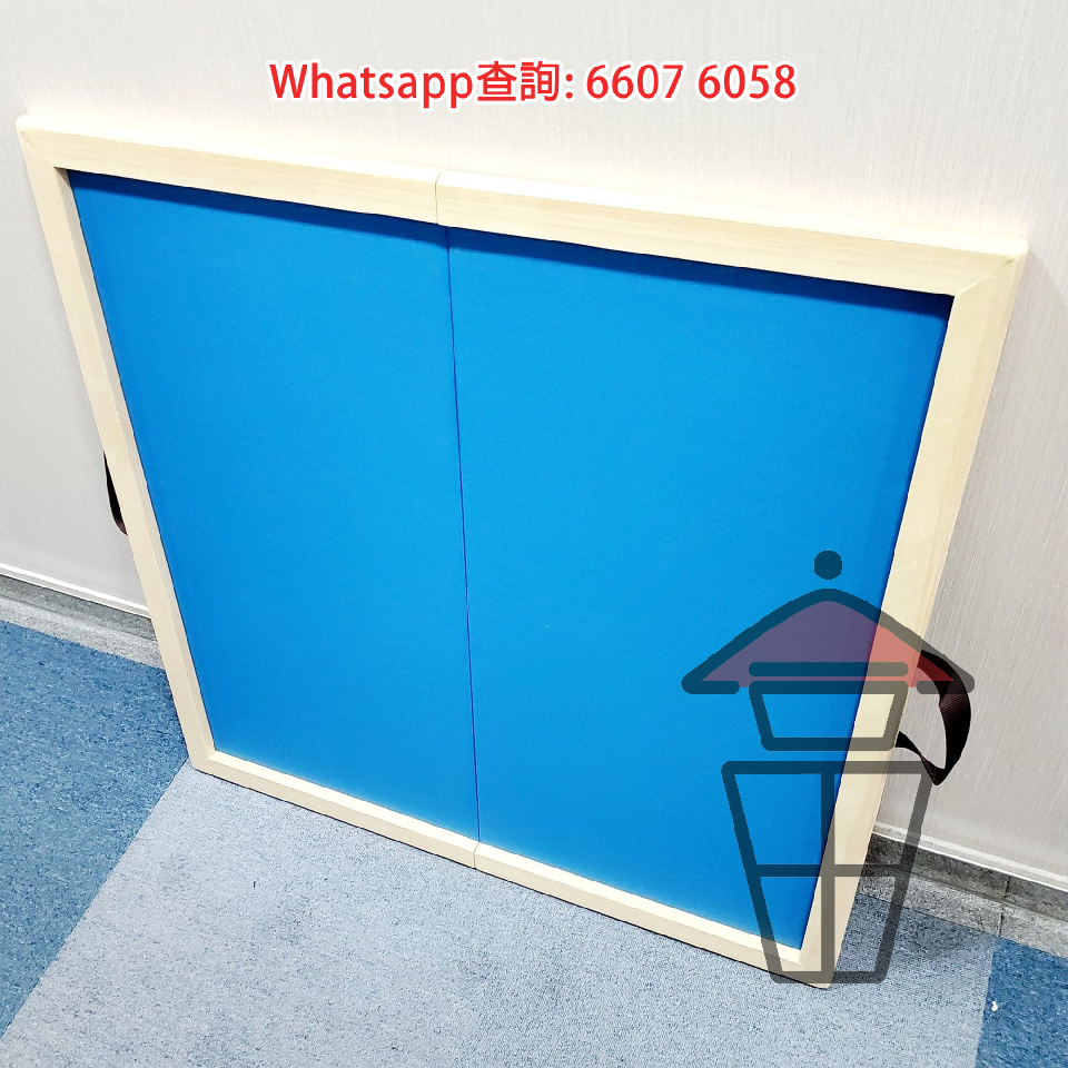 GM907 藍色 便攜對摺麻雀板 松木 Foldable Wooden Mahjong Board (Pine) 枱面 84x84cm