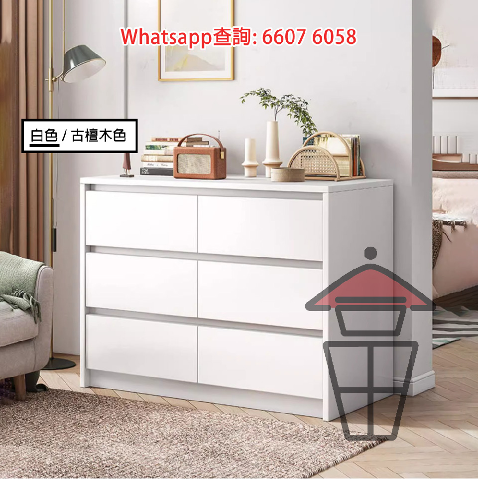 CB38 多層五斗木櫃 [白色] Wooden Chest of Drawers 容量大 收納強 (單排/雙排) 三/四/五層